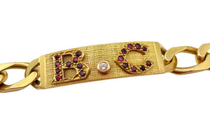 Bracelet Identité en Or Jaune 18K