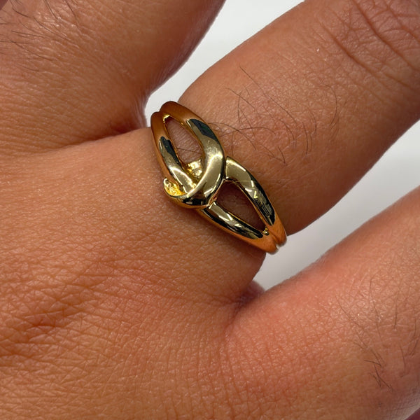 Bague Nœud en Or Jaune 18K - Taille 51