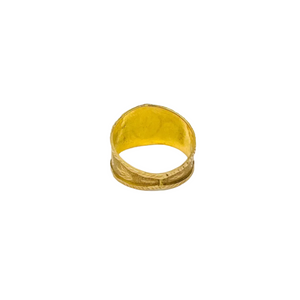 Bague Jonc Or Jaune 18K Onyx - Taille 60