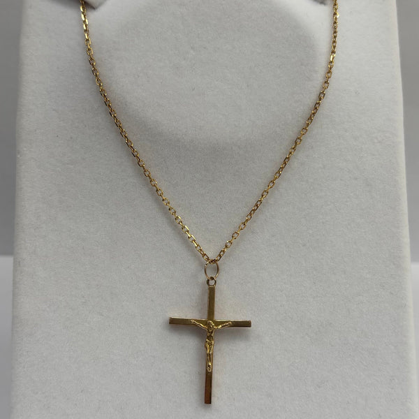 Pendentif Croix en Or Jaune 18 Carats