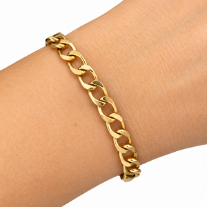 Bracelet Gourmette en Or Jaune 18 Carats