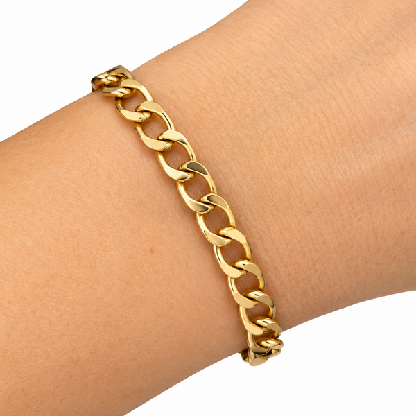 Bracelet Gourmette en Or Jaune 18 Carats