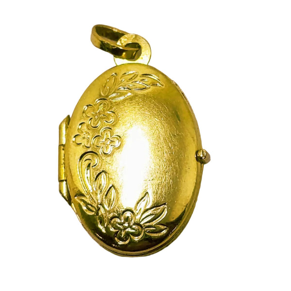 Pendentif Médaillon Authentique en Or Jaune 18 K