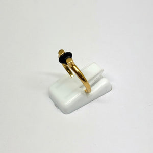 Bague Or Jaune 18K avec Onyx - Taille 56