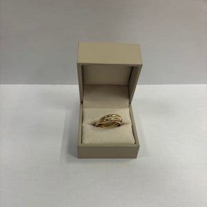 Bague Alliance en Or Jaune Blanc et Rose 18 Carats - Taille 55