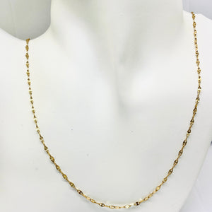 Collier Ras du Cou avec Maille Marine en Or Jaune 18K