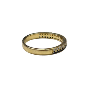 Alliance en Or Jaune avec Diamants & Saphirs 18K Taille 54