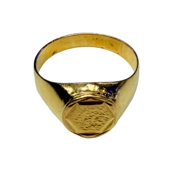 Chevalière en or jaune 18k Taille 54