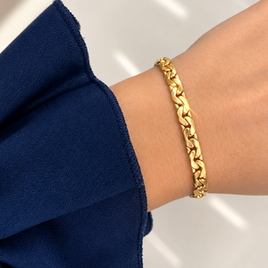 Bracelet Gourmette en Or Jaune 18 Carats