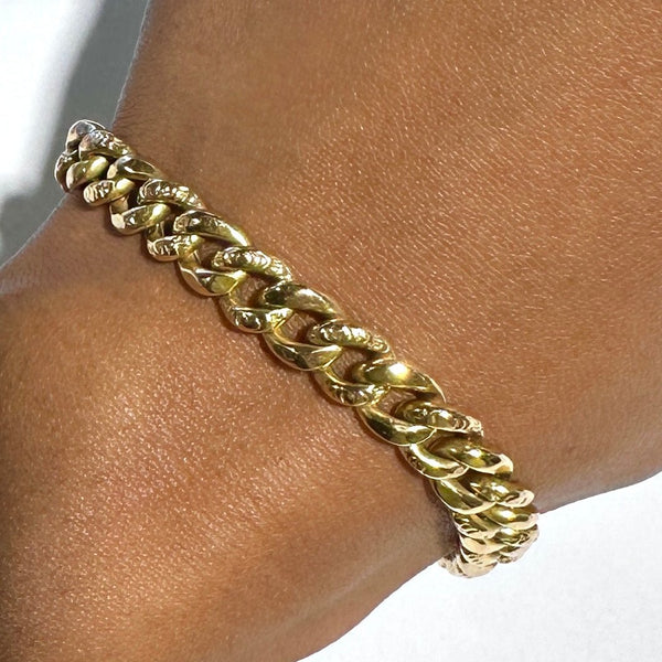 Bracelet Maillon Américain en Or Jaune 18k