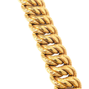 Gourmette en Or Jaune avec Maille Américaine 18K