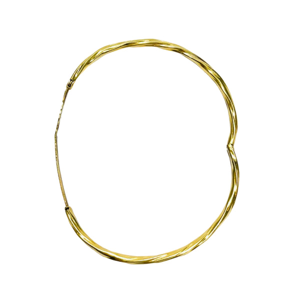 Bracelet Jonc en Or Jaune 18k Torsadé