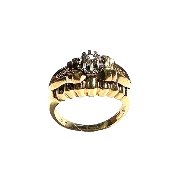Bague en Or Rose avec Diamant 18K Taille 54