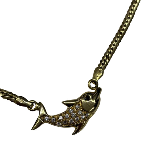 Collier Princesse en Or Jaune avec Oxyde de Zirconium 18K