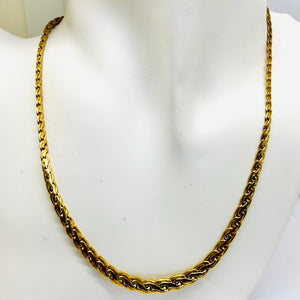 Collier Ras du Cou Tressé en Or Jaune 18 Carats