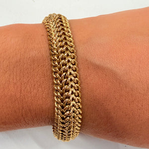 Bracelet Maille Américaine en Or Jaune 18k