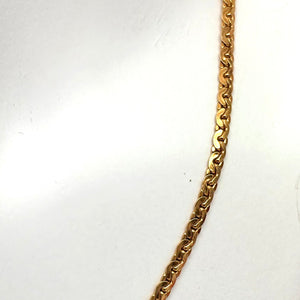 Collier Princesse Or Jaune 18 Carats Maille Haricot