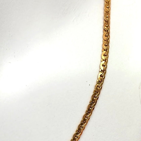 Collier Princesse Or Jaune 18 Carats Maille Haricot