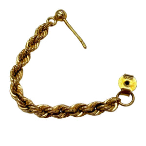 Boucles d'oreilles torsadées pendantes en Or Jaune 18k