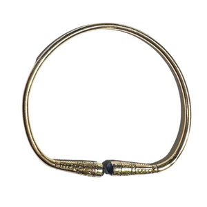 Bracelet Jonc en Or Jaune 18k avec Saphirs Étoilés