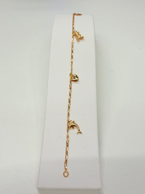 Bracelet Breloque Or Jaune 18K