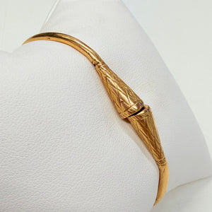 Bracelet Jonc Ouvert en Or Jaune 18k