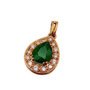 Pendentif fantaisie en or jaune 18 carats avec Oxyde de Zirconium