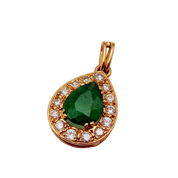 Pendentif fantaisie en or jaune 18 carats avec Oxyde de Zirconium