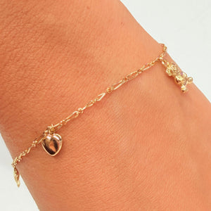 Bracelet Breloque Or Jaune 18K
