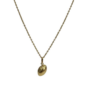 Pendentif Ballon de Rugby en Or Jaune 18k