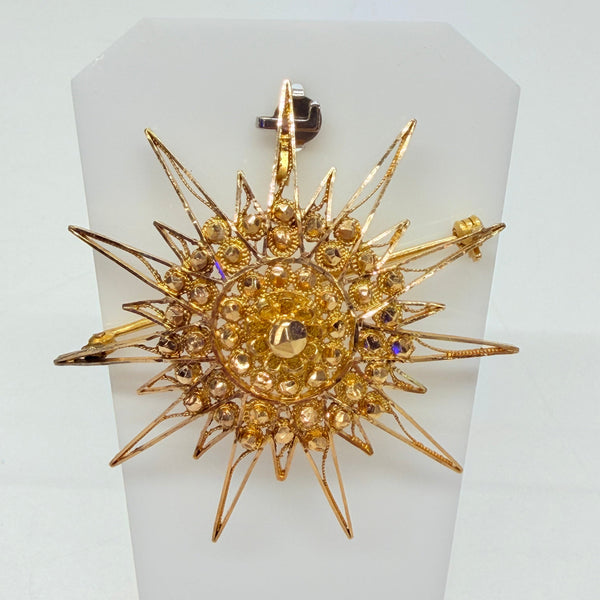 Pendentif Broche en Or Jaune 18K