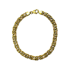 Bracelet Maillon avec Maille Royale en Or Jaune 18K