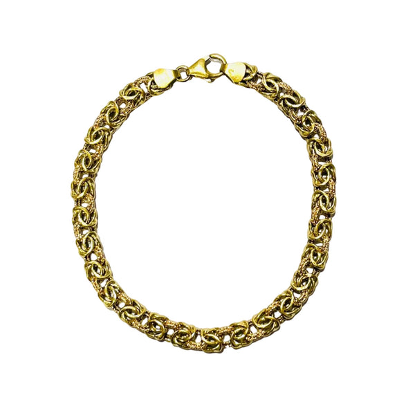 Bracelet Maillon avec Maille Royale en Or Jaune 18K