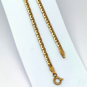 Collier Princesse Or Jaune 18 Carats Maille Haricot