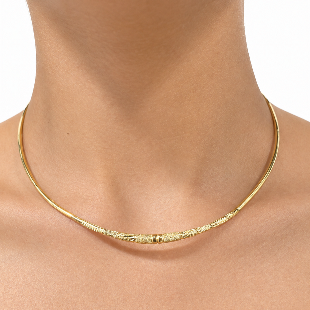 Collier Ras du Cou en Or Jaune 18k