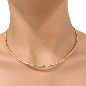 Collier Ras du Cou en Or Jaune 18k