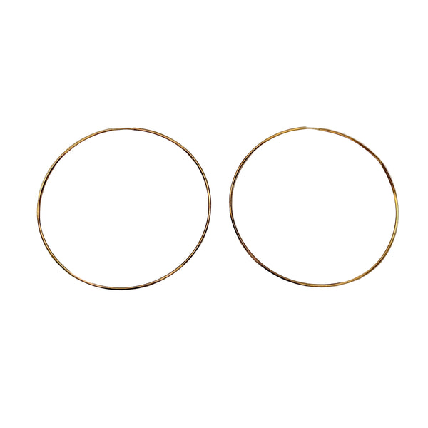 Boucles d'oreilles créoles en or jaune 18 K