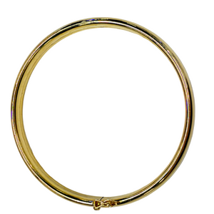 Bracelet Jonc avec Saphir Unique en Or Jaune 18k