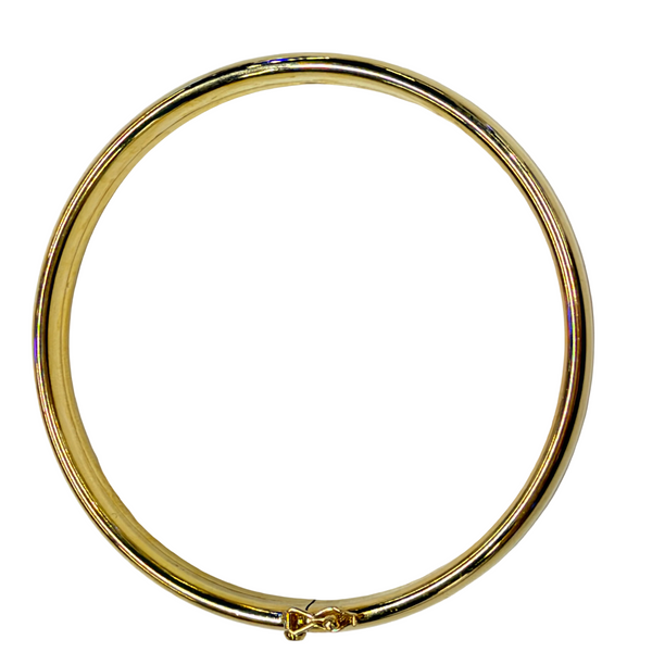 Bracelet Jonc avec Saphir Unique en Or Jaune 18k
