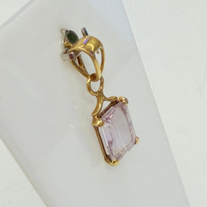 Pendentif en Or Jaune 18k avec Améthyste