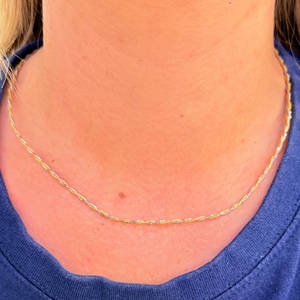 Collier Ras du Cou Torsadé en Or Jaune et Or Blanc 18K