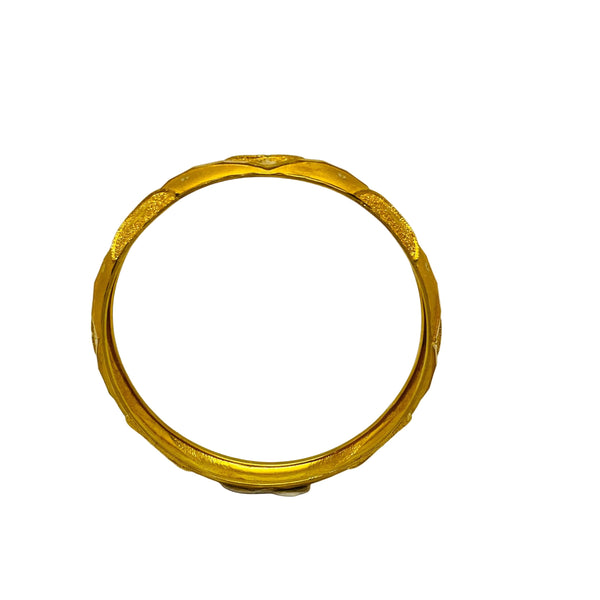 Bracelet Jonc Plein en Or Jaune 22K