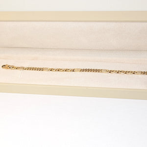 Bracelet Maillon Figaro en Or Jaune 18k