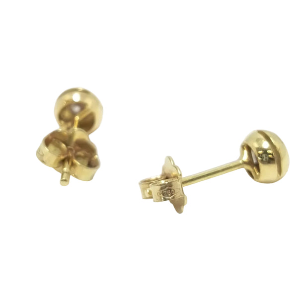 Boucles d'oreilles clou en or jaune 18k
