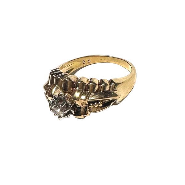Bague en Or Rose avec Diamant 18K Taille 54