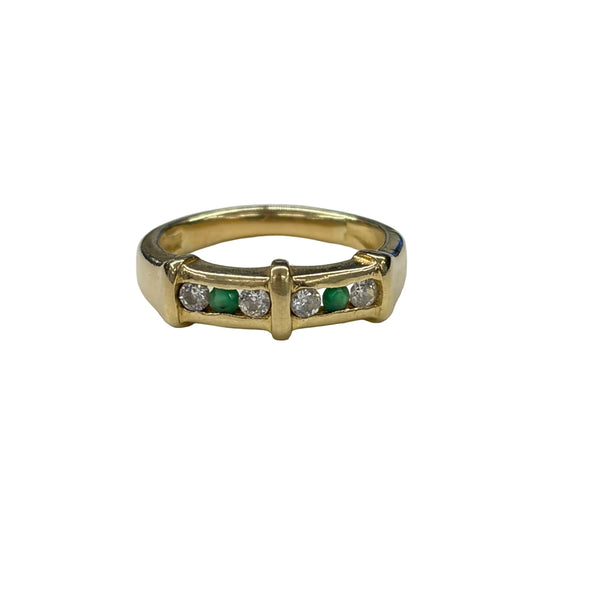 Bague en Or Jaune 18k avec Zirconiums - Taille 54
