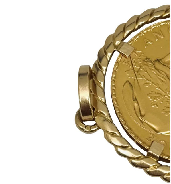 Pendentif Porte Pièce en Or Jaune 18k
