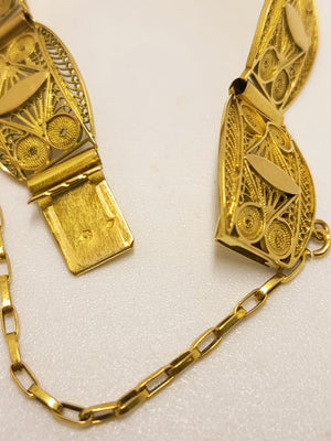Bracelet artisanal en or jaune 18 carats