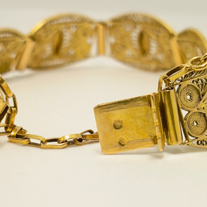 Bracelet artisanal en or jaune 18 carats