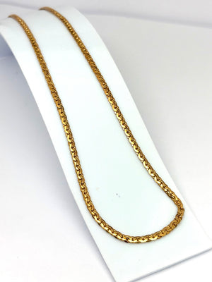 Collier Princesse Or Jaune 18 Carats Maille Haricot